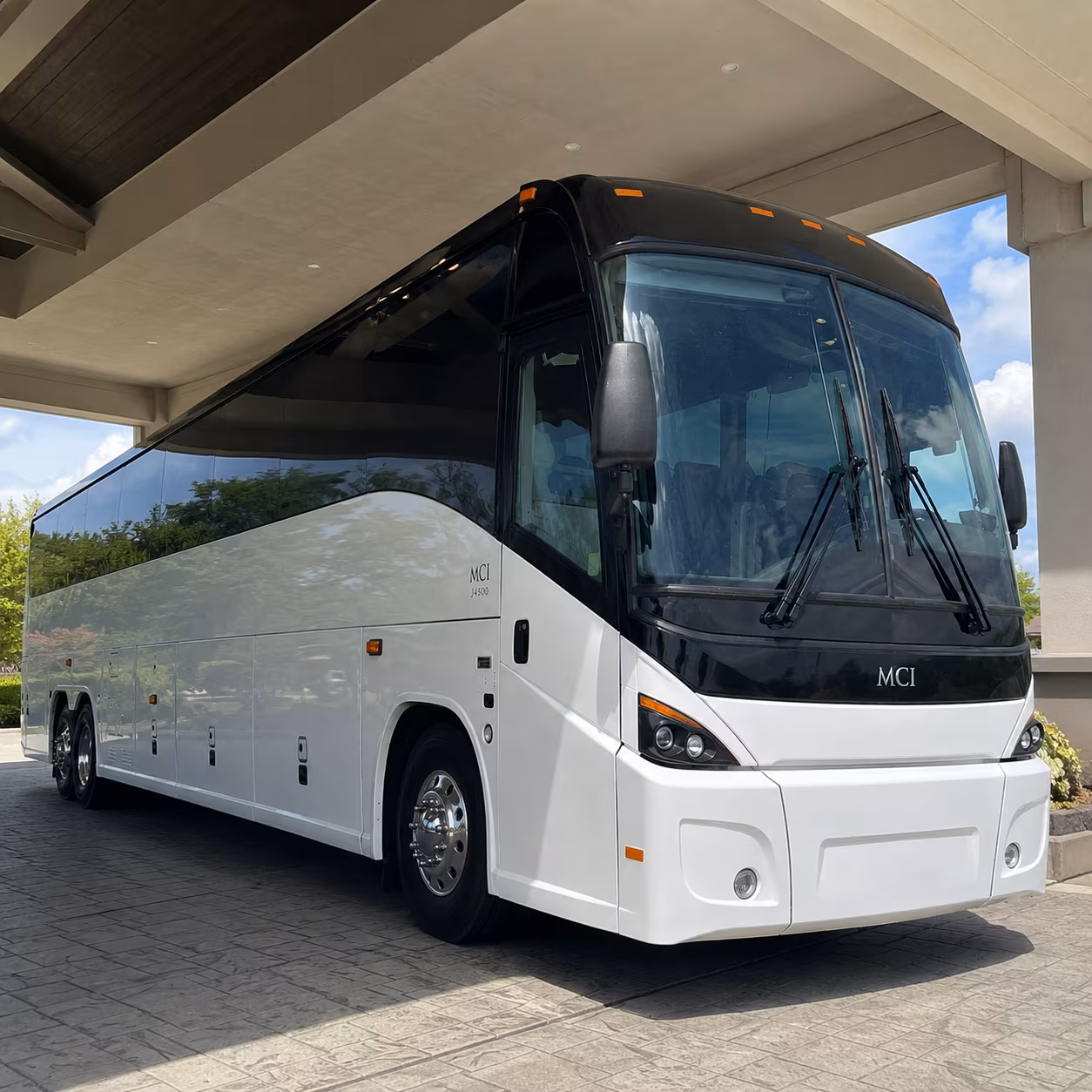 bringing a large group home from fort liberty one bus handles it all