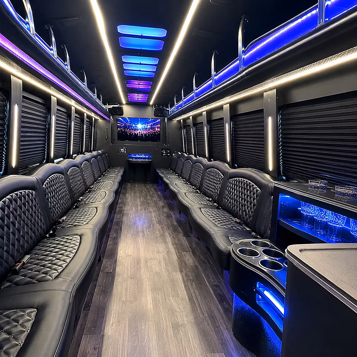 fayetteville party bus rental interior
